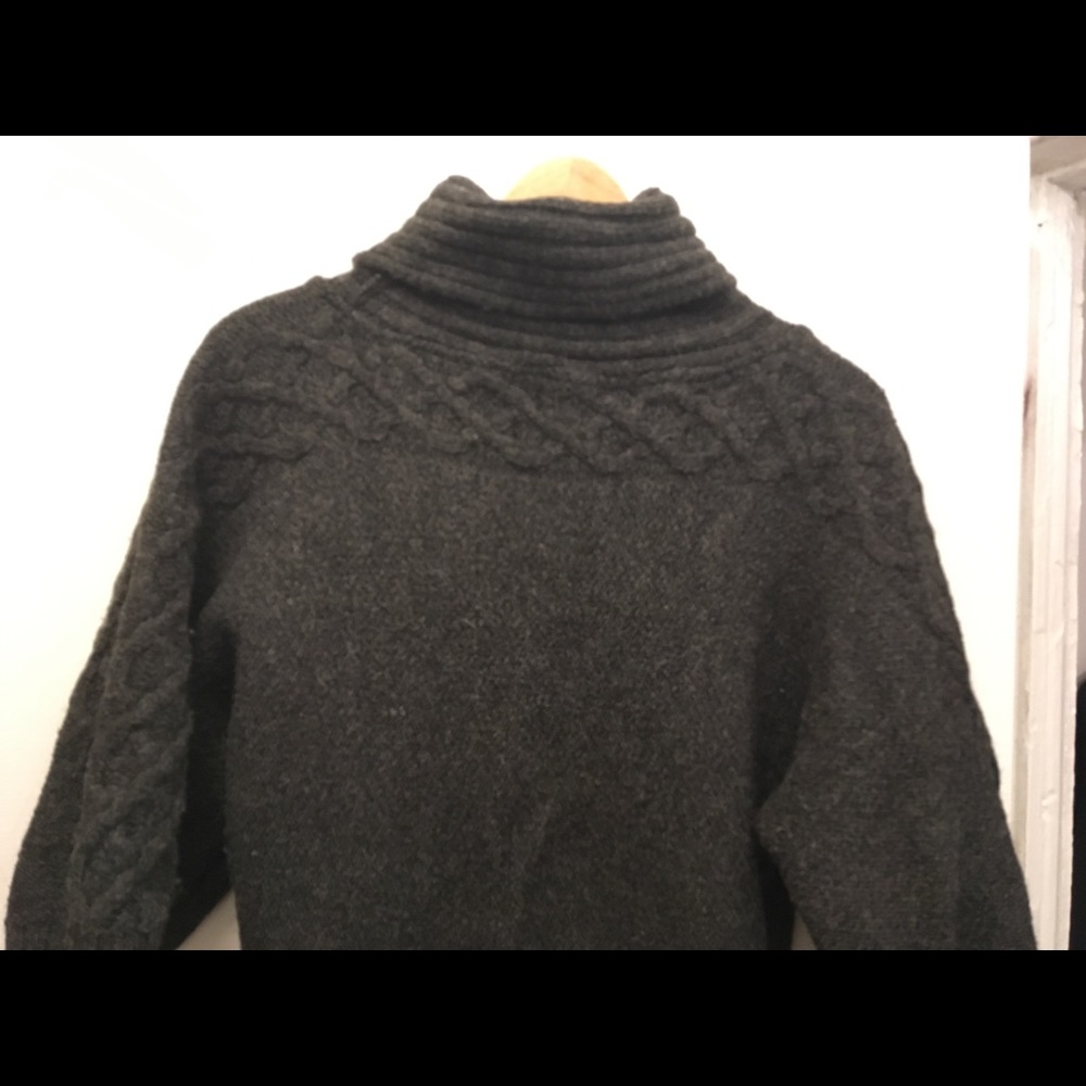 Aran crafts ireland wool cowlneck sweater dress